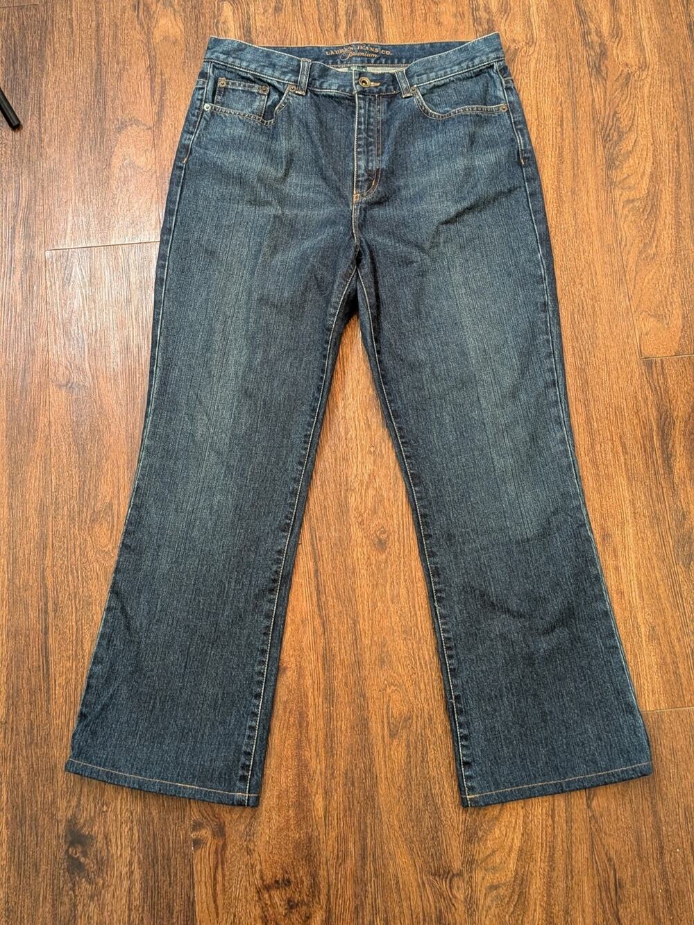 Lauren Ralph Lauren Jeans Womens 10 Blue Classic Bootcut Dark Wash Denim Preppy